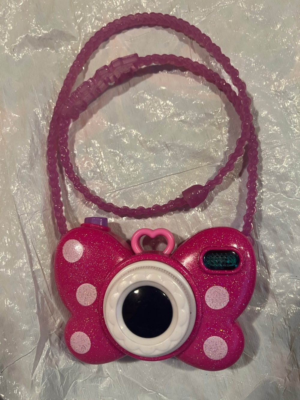 Kids Pink Butterfly Toy Camera - Learning Play Accessory
